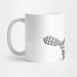 Old man guitar drawing Mug